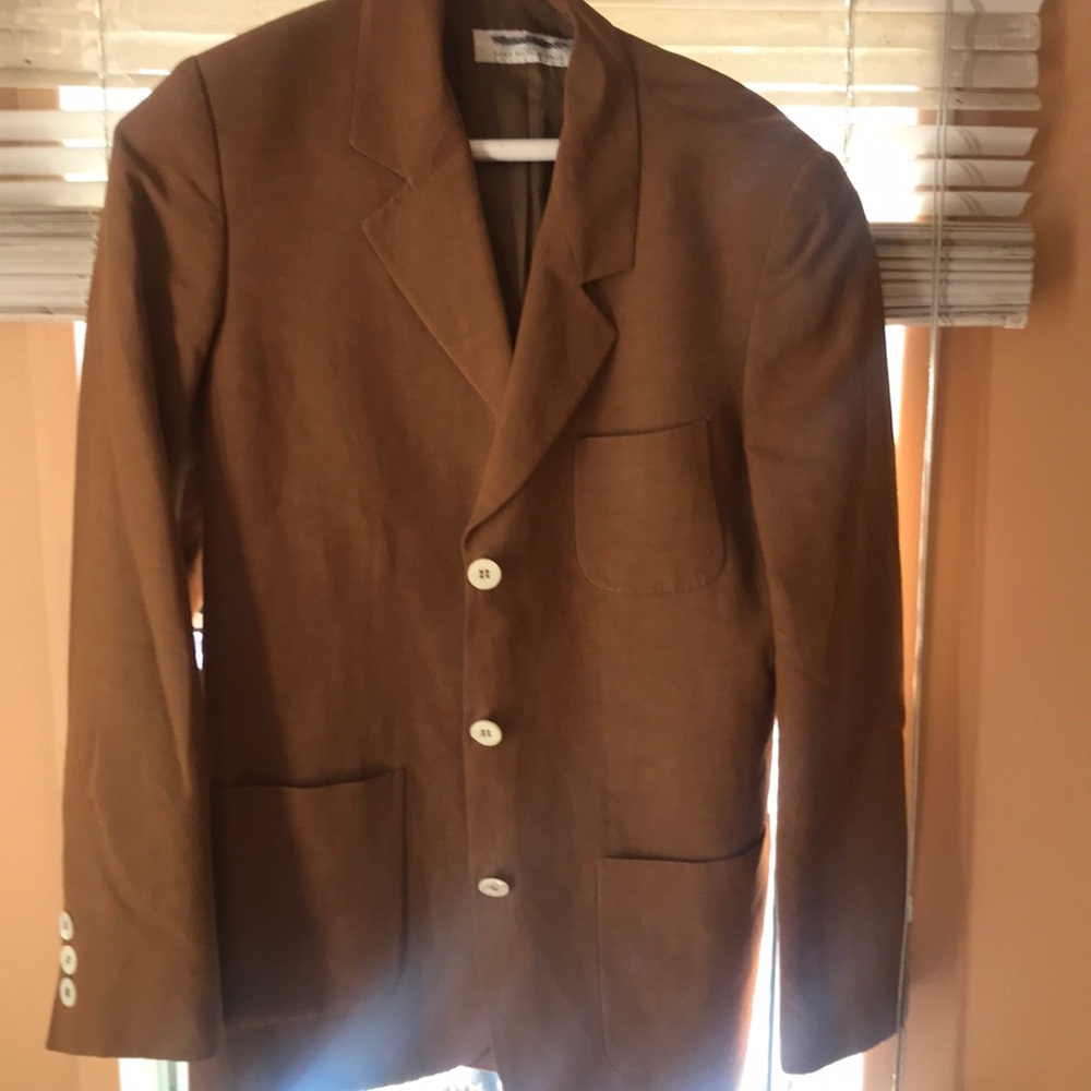 Bernard Zin’s for Saks Fifth Avenue Collection Brown Blazer